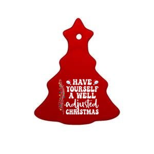 Well Adjusted Christmas Chiropractic Santa Chiro Christmas Gift Ceramic Tree Ornament