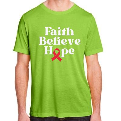 World Aids Day Red Ribbon Faith Believe Aids Support Gifts Adult ChromaSoft Performance T-Shirt