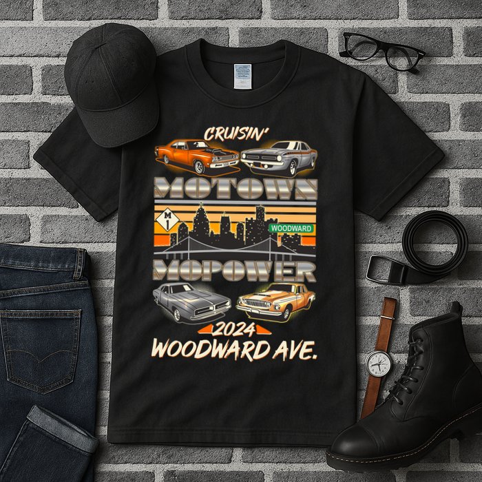 Woodward Ave Cruise Motown Mopower 2024 Tall T-Shirt
