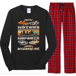 Woodward Ave Cruise Motown Mopower 2024 Long Sleeve Pajama Set