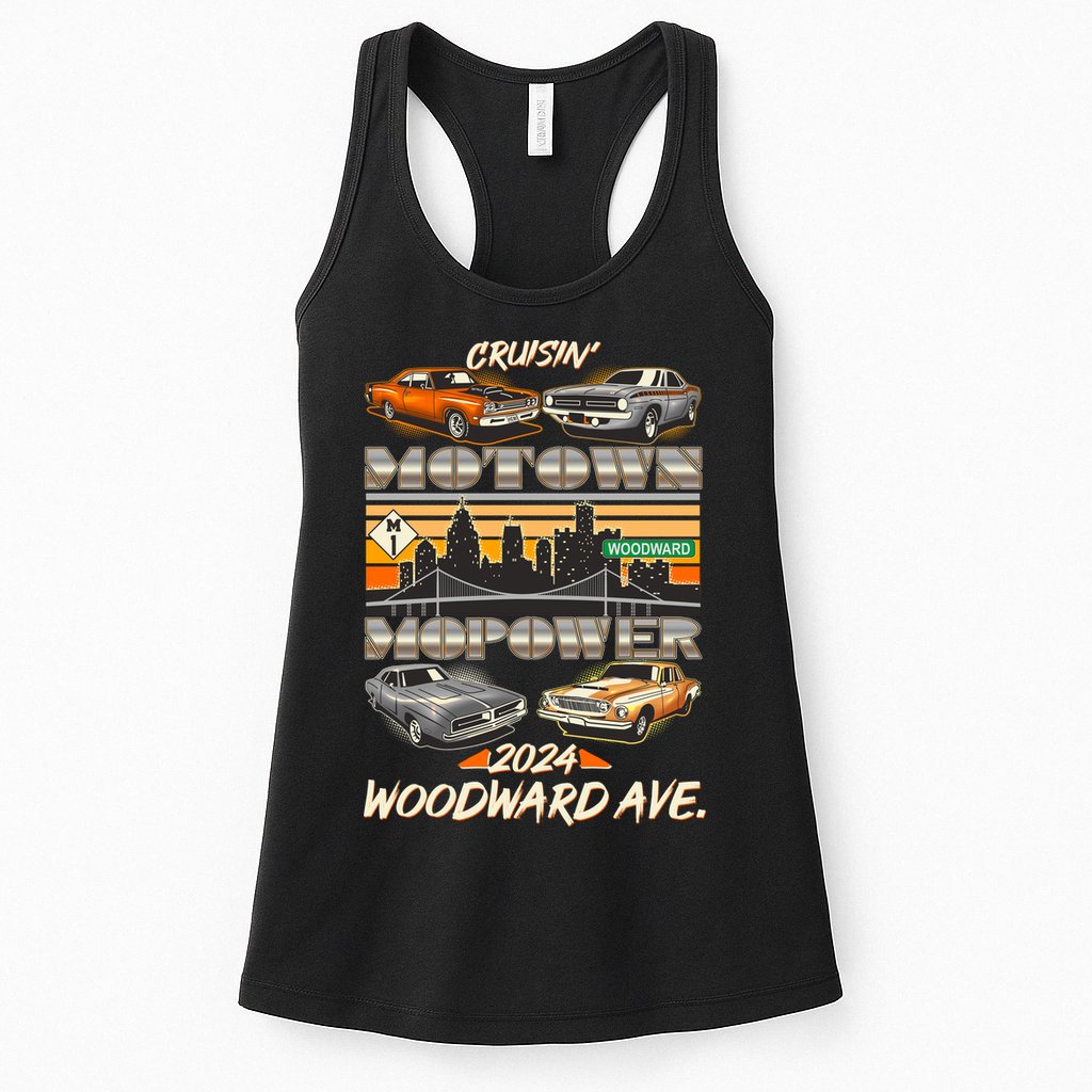 Woodward Ave Cruise Motown Mopower 2024 Womens Tank Top