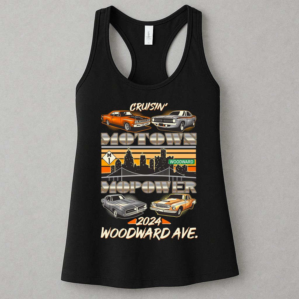 Woodward Ave Cruise Motown Mopower 2024 Womens Tank Top