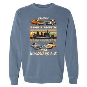 Woodward Ave Cruise Motown Mopower 2024 Garment-Dyed Sweatshirt