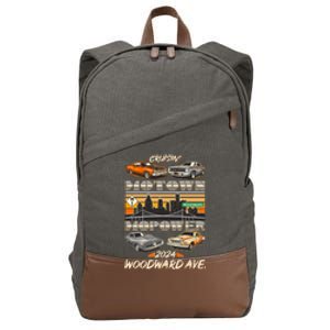 Woodward Ave Cruise Motown Mopower 2024 Cotton Canvas Backpack