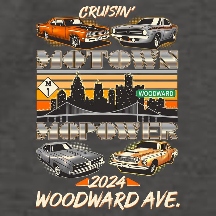 Woodward Ave Cruise Motown Mopower 2024 Vector Backpack