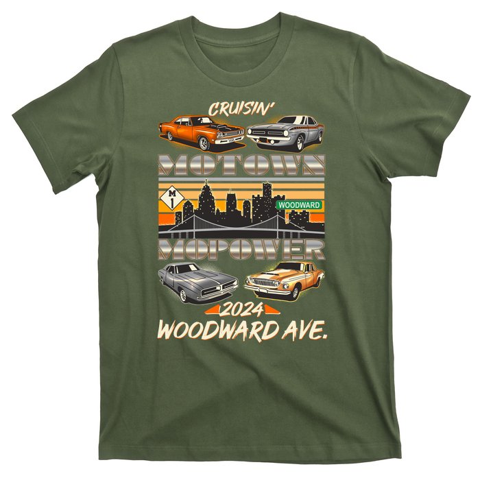 Woodward Ave Cruise Motown Mopower 2024 T-Shirt