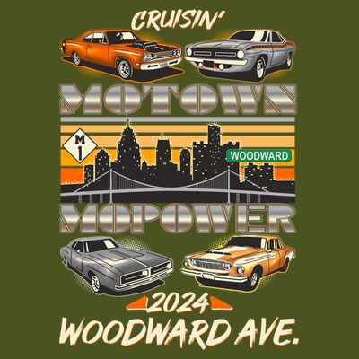 Woodward Ave Cruise Motown Mopower 2024 T-Shirt