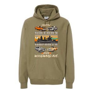 Woodward Ave Cruise Motown Mopower 2024 Premium Hoodie