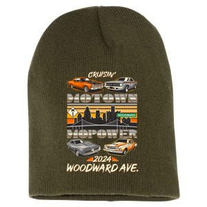 Woodward Ave Cruise Motown Mopower 2024 Short Acrylic Beanie