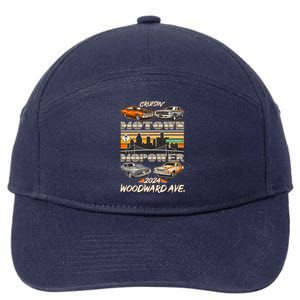 Woodward Ave Cruise Motown Mopower 2024 7-Panel Snapback Hat