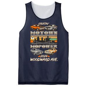 Woodward Ave Cruise Motown Mopower 2024 Mesh Reversible Basketball Jersey Tank