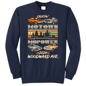 Woodward Ave Cruise Motown Mopower 2024 Tall Sweatshirt