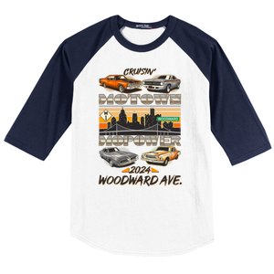 Woodward Ave Cruise Motown Mopower 2024 Baseball Sleeve Shirt