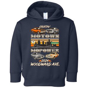 Woodward Ave Cruise Motown Mopower 2024 Toddler Hoodie