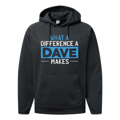 What A Difference A Dave Makes Performance Fleece Hoodie