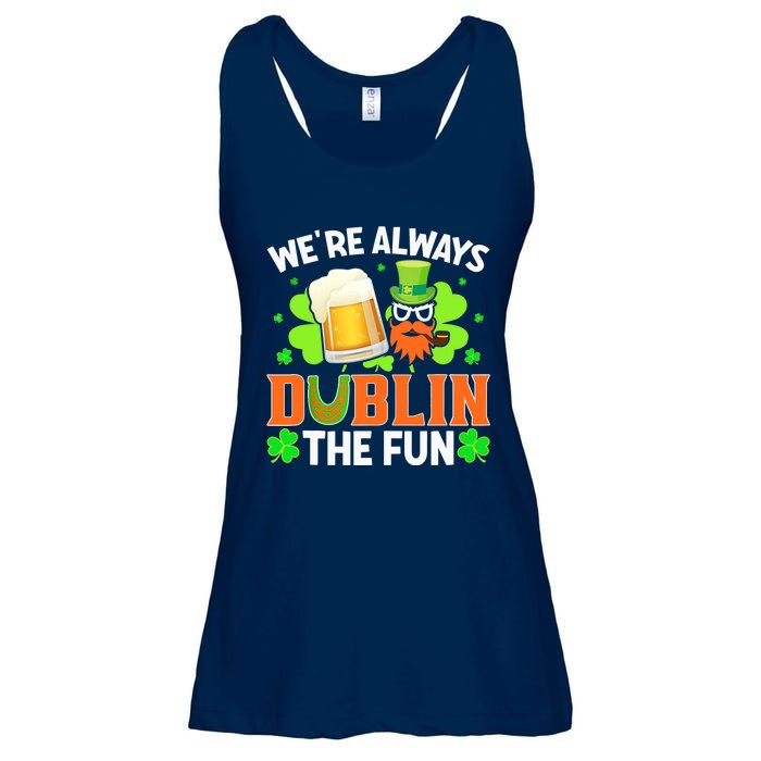 We're Always Dublin The Fun Shamrock St Patrick's Day Beer Tank Top Ladies Essential Flowy Tank