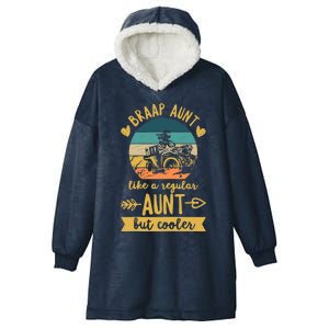 Wo ATV Design For A ATV Aunt Hooded Wearable Blanket