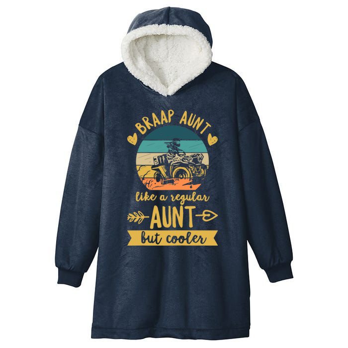 Wo ATV Design For A ATV Aunt Hooded Wearable Blanket