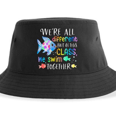 We're all different but in this class we swim together Teach Sustainable Bucket Hat