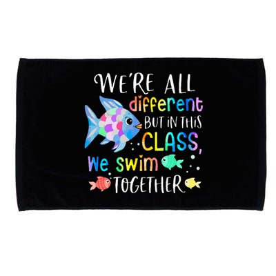 We're all different but in this class we swim together Teach Microfiber Hand Towel