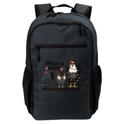 What A Damn Cluckin Fluster Fluck Christmas Chicken Daily Commute Backpack