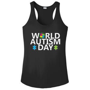 World Autism Day April 2nd Autistic Awareness Puzzle Ladies PosiCharge Competitor Racerback Tank