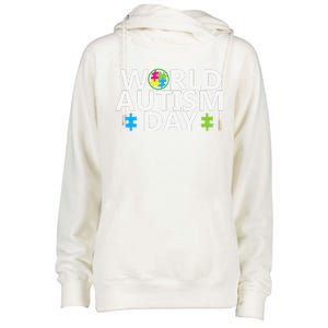 World Autism Day April 2nd Autistic Awareness Puzzle Womens Funnel Neck Pullover Hood