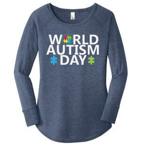 World Autism Day April 2nd Autistic Awareness Puzzle Women's Perfect Tri Tunic Long Sleeve Shirt