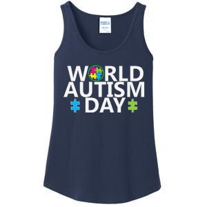 World Autism Day April 2nd Autistic Awareness Puzzle Ladies Essential Tank