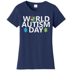 World Autism Day April 2nd Autistic Awareness Puzzle Women's T-Shirt