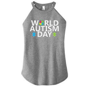 World Autism Day April 2nd Autistic Awareness Puzzle Women's Perfect Tri Rocker Tank