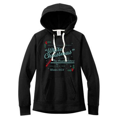 Wallace And Davis Present White Christmas Featuring Christmas Women's Fleece Hoodie