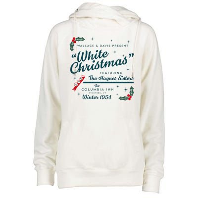 Wallace And Davis Present White Christmas Featuring Christmas Womens Funnel Neck Pullover Hood