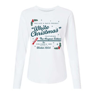 Wallace And Davis Present White Christmas Featuring Christmas Womens Cotton Relaxed Long Sleeve T-Shirt