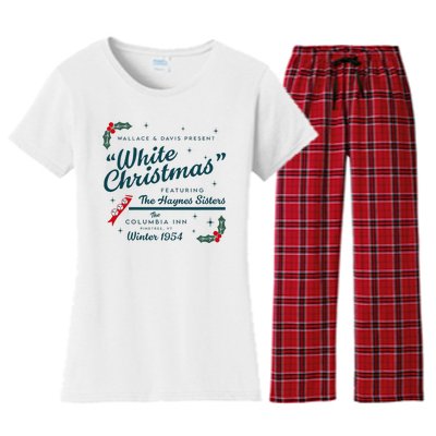 Wallace And Davis Present White Christmas Featuring Christmas Women's Flannel Pajama Set