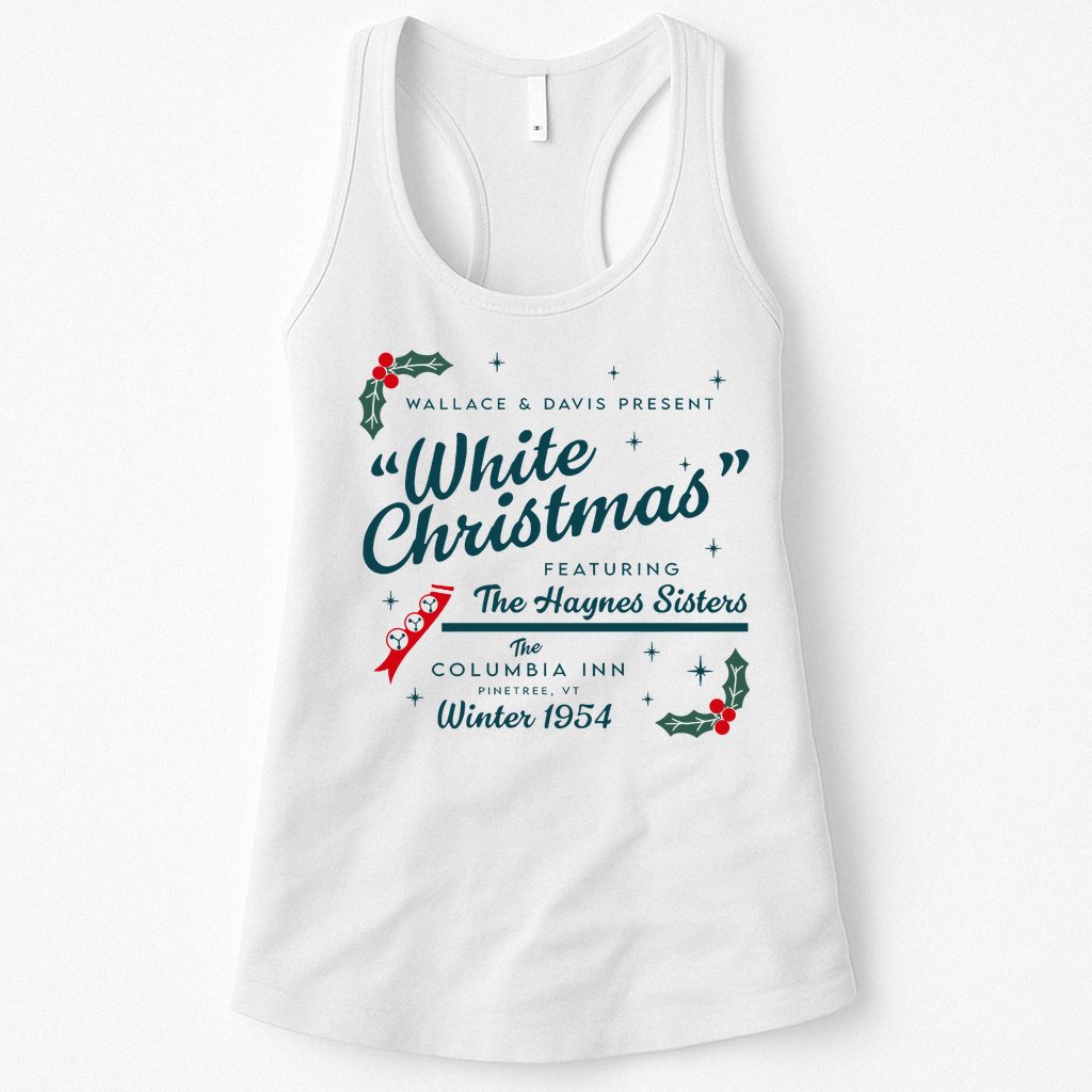 Wallace And Davis Present White Christmas Featuring Christmas Womens Tank Top