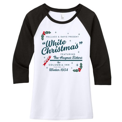 Wallace And Davis Present White Christmas Featuring Christmas Women's Tri-Blend 3/4-Sleeve Raglan Shirt