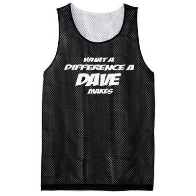 What A Difference A Dave Makes Mesh Reversible Basketball Jersey Tank