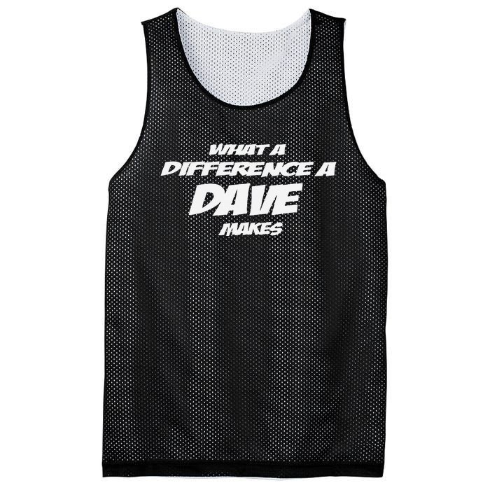 What A Difference A Dave Makes Mesh Reversible Basketball Jersey Tank