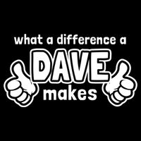 What A Difference A Dave Makes Gift Funny Saying David Gift Cooling Performance Crew T-Shirt