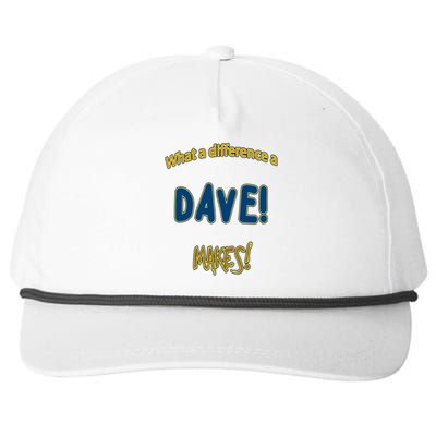 What A Difference A Dave Makes! The ! And A Great Gift! Gift Snapback Five-Panel Rope Hat