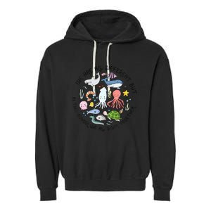 We Are Different But In This School We Swim Together Ocean Garment-Dyed Fleece Hoodie