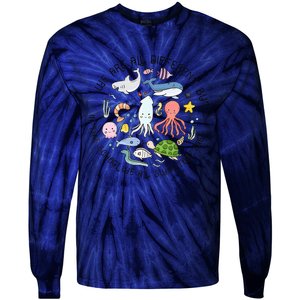 We Are Different But In This School We Swim Together Ocean Tie-Dye Long Sleeve Shirt