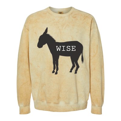 Wise Ass Donkey Funny Colorblast Crewneck Sweatshirt