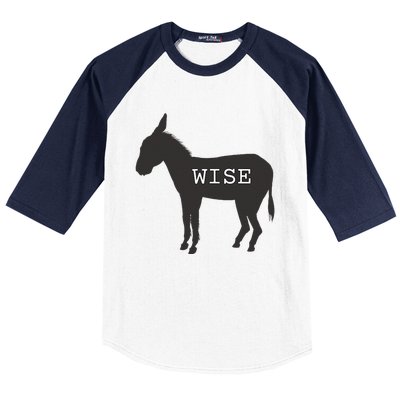 Wise Ass Donkey Funny Baseball Sleeve Shirt