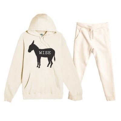 Wise Ass Donkey Funny Premium Hooded Sweatsuit Set