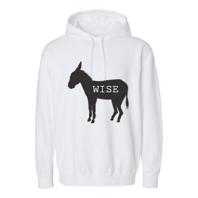 Wise Ass Donkey Funny Garment-Dyed Fleece Hoodie