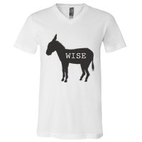 Wise Ass Donkey Funny V-Neck T-Shirt