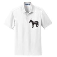 Wise Ass Donkey Funny Dry Zone Grid Polo