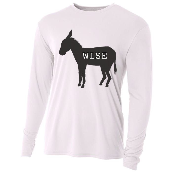 Wise Ass Donkey Funny Cooling Performance Long Sleeve Crew